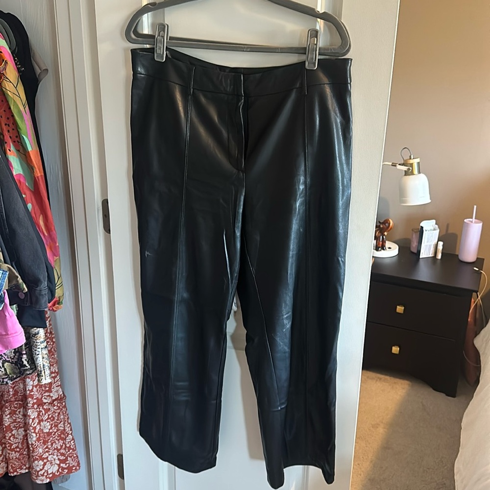 Faux Leather Trouser